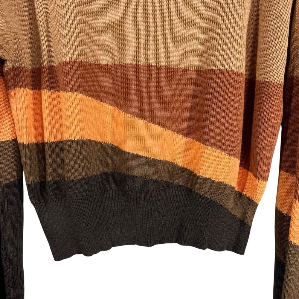 PRANA Desert Rose Earth Tones Brown Color Block Crewneck Sweater Size Small - Picture 4 of 7